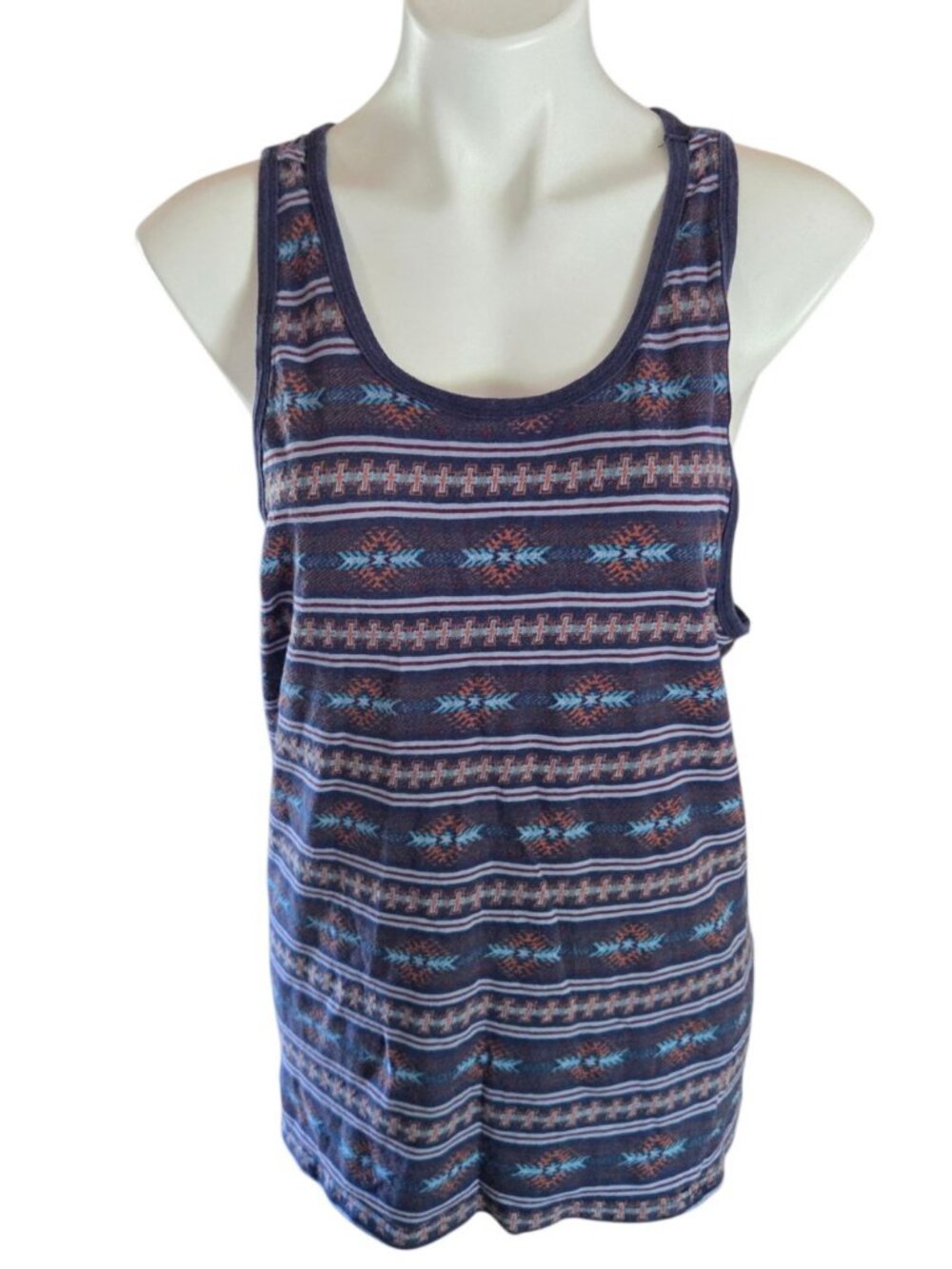 Beautiful Giant Tank Top Men’s Large Multicolored Aztec Southwest Print